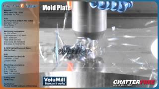 CimatronE VoluMill - Live Mold Plate Cut with Iscar Tool