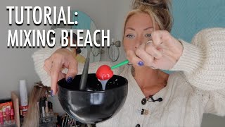 diy mixing bleach (lightener) | step by step