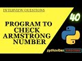 Armstrong Number in Python | Check Armstrong Number |#python #interview #coding @pythonvibes_