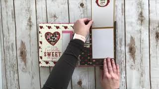 Be My Valentine Mini Album Button Farm Club's Feb Club kit by Wendy Sue Anderson