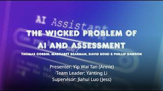 The wicked problem of AI and assessment