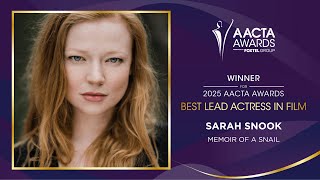 Sarah Snook wins the AACTA Award for Best Lead Actress in a Film