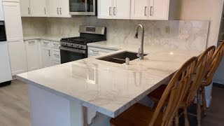 Dekton Bergen Kitchen Countertops Before and After Installation #dekton #interiordesign #kitchen