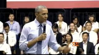 U.S President Barack Obama speaks to Young People in Vietnam