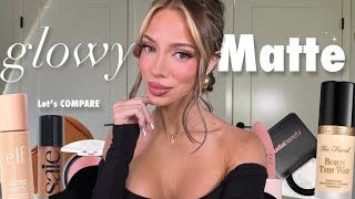 GLOWY vs MATTE MAKEUP ROUTINES! I’m SHOCKED