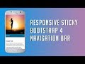 Responsive sticky Bootstrap 4 Navigation Bar | bootstrap 4 tutorial for beginners