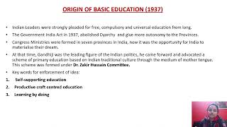 Wardha scheme of Education or Basic Education, its origin \u0026 features