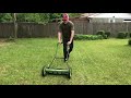 sun joe reel mower with grass catcher snow joe mow joe first time demo u0026 review on grass