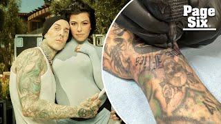 Travis Barker’s new tattoo seems to honor Kourtney and his former fear of flying after plane crash