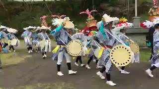 2017年収穫祭に太鼓踊りが入場