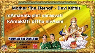 Mamavathu Sri Saraswathi with Lyrics | Hindolam Adhi | Devi Krithis | Mambalam Sisters