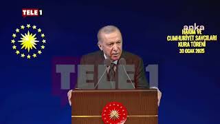 Erdoğan, Adli Yargı Hakim ve Cumhuriyet Savcıları kura töreninde konuşuyor