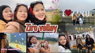 Day 1 in Ziro valley with friends 👭|| Aaj first time FISH🐟 SPA kiya aur ZIPLINE😱| Arunachal Pradesh