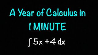 A Year's Worth of Calculus in 1 Minute