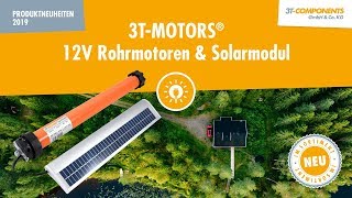 12V Rollladenmotor mit Solarmodul 3T-MOTORS