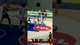 Arturas Butajevas Dunk Against Puerto Rico