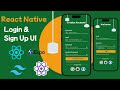 🟠Build Login & Sign Up Ui using React Native | Navigation | Animatable | Tailwindcss | Beginners🚀