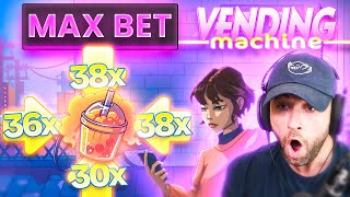 I did MAX BETS and GOT a HUGE WIN on *NEW* VENDING MACHINE SLOT!!  (Bonus Buys)
