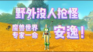 魔兽世界一命模式：现在野外根本没人，法师A怪太安逸！