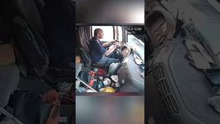 TERRIFYING !! driver allegedly sleepy while driving #busmania #shorts #short #viral