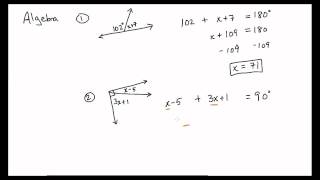 Supplementary and Complementary Angles with Algebra