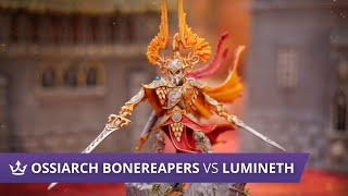 Ossiarch Bonereapers vs Lumineth Realmlords - Age of Sigmar 3.0 Battle Report