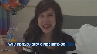 Crash victim's family says misdemeanor DUI charge not enough