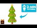 Flat Design Christmas Tree - Illustrator Tutorial