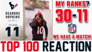NFL Top 100 Players of 2019 REACTION & MY RANKINGS (30-11) Top 10?