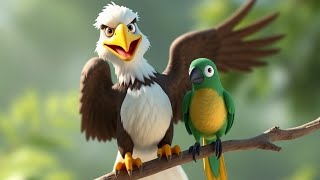 🐻🐼 कहानी घमंडी चील और चतुर तोता की  lThe Arrogant Eagle and the Clever Parrot l moral kahani