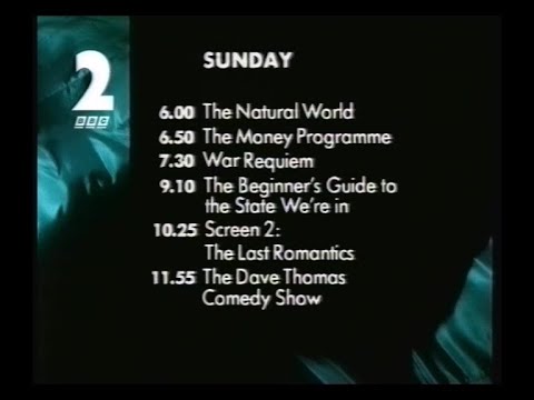 BBC2 | Continuity | Closedown | 1993 - YouTube