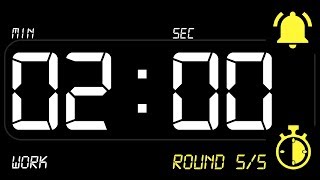 ⏰ INTERVAL [2x1] Timer 2 Minute Work / 1 Minute Rest ((BEEP)) 🔔 - Countdown with Alarm