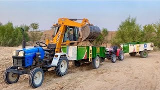 JCB 3Dx Eco Loading Soil Escort Steeltrac 15 || VST Shakti 224 || JCB VIDEO