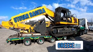 Utovar bagera Grčka#53 Excavator loading port Greece 🇬🇷