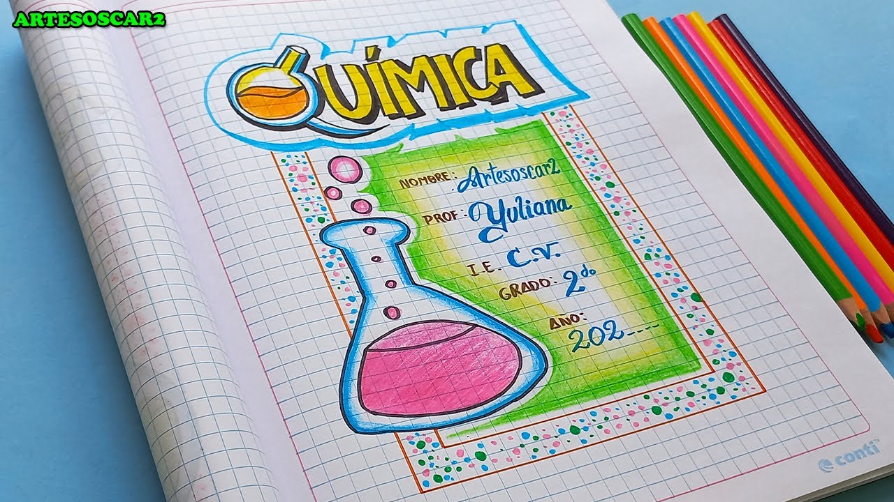 CARATULA DE QUIMICA Facil Para Dibujar - YouTube