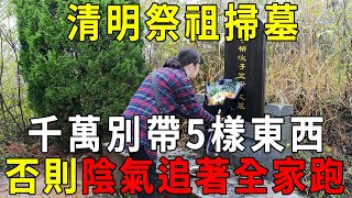 注意了！清明祭祖掃墓，身上千萬別帶5樣東西！否則惹祖先生氣，菩薩都救不了你！【曉書說】