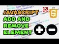 How to create and remove an HTML element with JavaScript