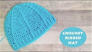 How to crochet a simple ribbed baby hat/beanie? | Crochet With Samra