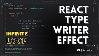 React Type Writer Effect Tutorial - React 18 2022