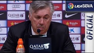 Rueda de Prensa de Ancelotti tras el FC Barcelona (2-1) Real Madrid - HD