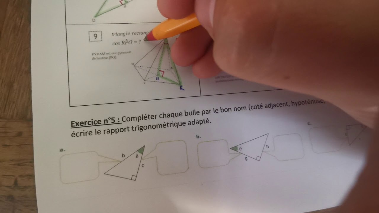 3emes - Trigonométrie - Exercices 4 Et 5 - YouTube