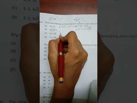 Which of the following measurements could form a right triangle?