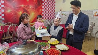 Filled with happiness: My Husband unexpectedly threw a birthday party for Grandpa | Ly Phuc Binh