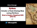Create a TEXT Dialog Box Using Python: How to Create a Graphical RPG, Part 2