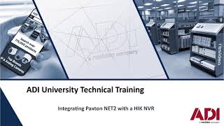 Integrating Paxton Net2 and HIKvision NVR