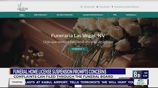 Funeral home license suspension prompts concerns
