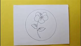 How to Draw Violet Flower step by step