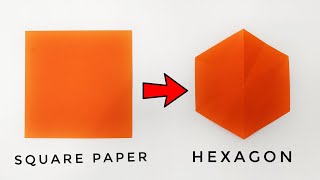 How to cut HEXAGON from a Square Paper - 1066