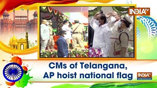CMs of Telangana, AP Hoist National Flag