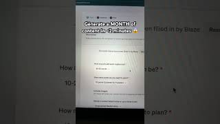Generate a MONTH of content in less than 2 minutes #marketing #content #ai
